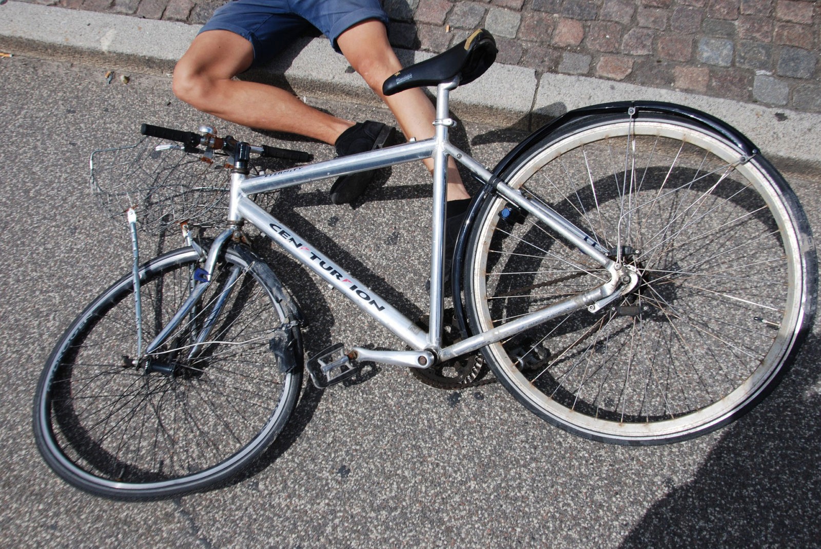 Man in bicycle accident